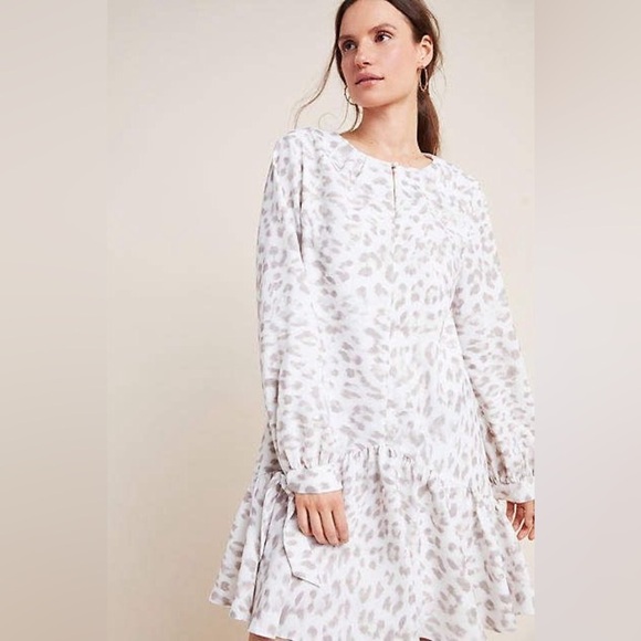 Anthropologie Mare Mare Felix Leopard Print Tunic Dress Extra Small - Picture 2 of 9